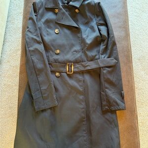 Miss Avenue Elegant Black Trench Coat